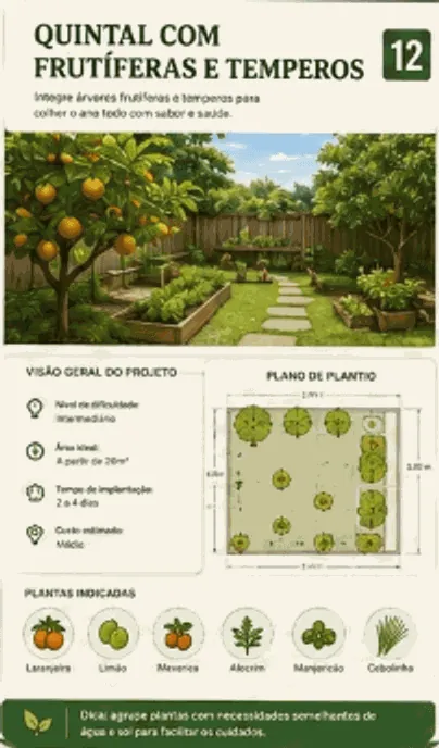 Projeto 12 - Quintal com Frutíferas e Temperos
